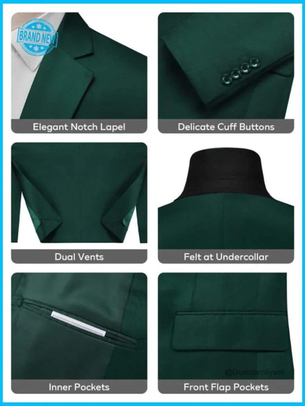 Slim Fit 3-Piece Suit Set Formal Business Wedding Elegant Blazer Vest Pants